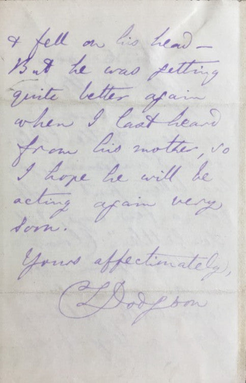 Lewis Carroll Pair of Handwritten Letters