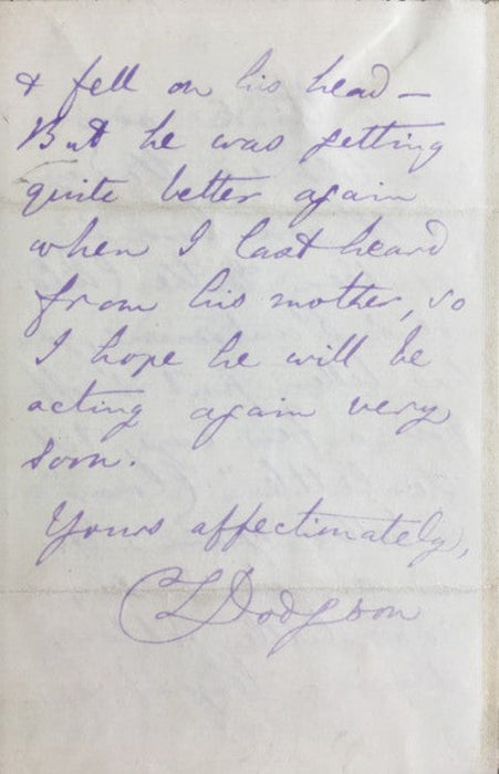Lewis Carroll Pair of Handwritten Letters