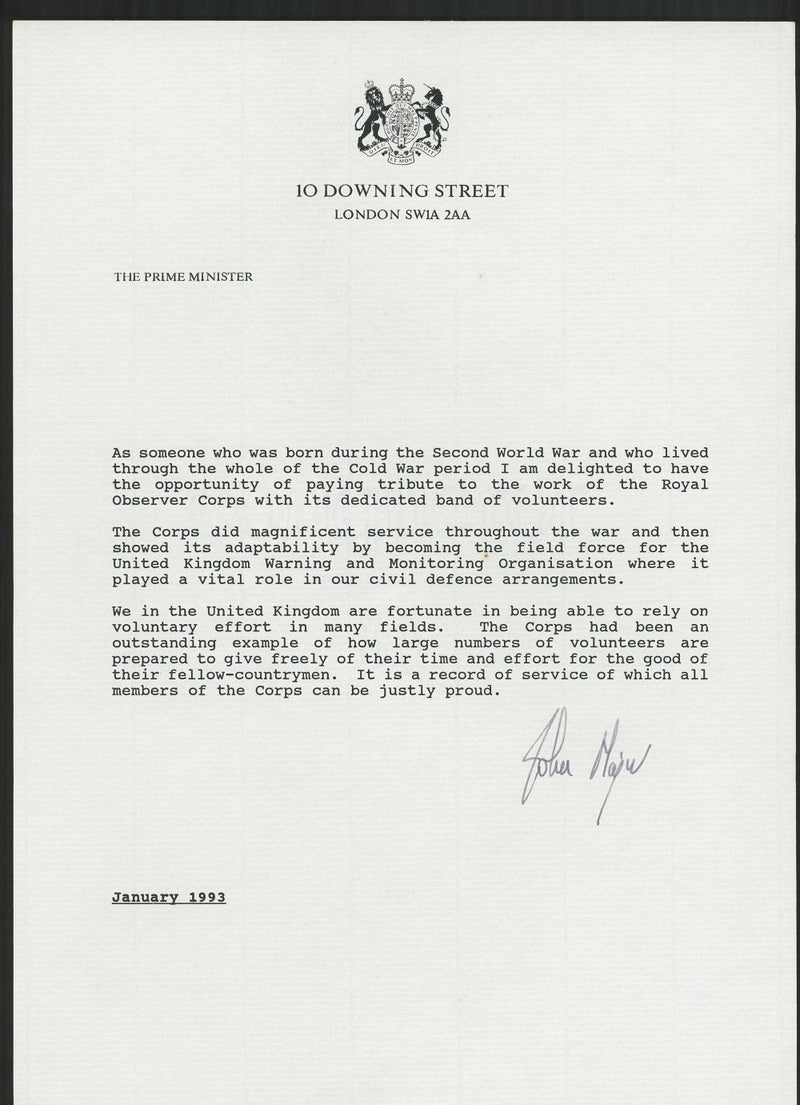 Margaret Thatcher and other politician signed letters