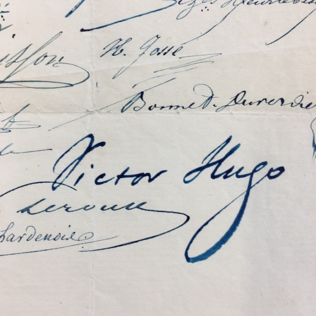 Victor Hugo signed document