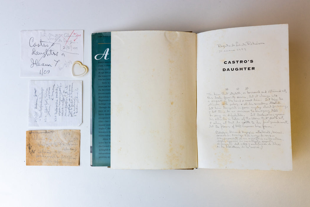 Natty Revuelta Clews’ personally annotated copy of the book Castro’s Daughter