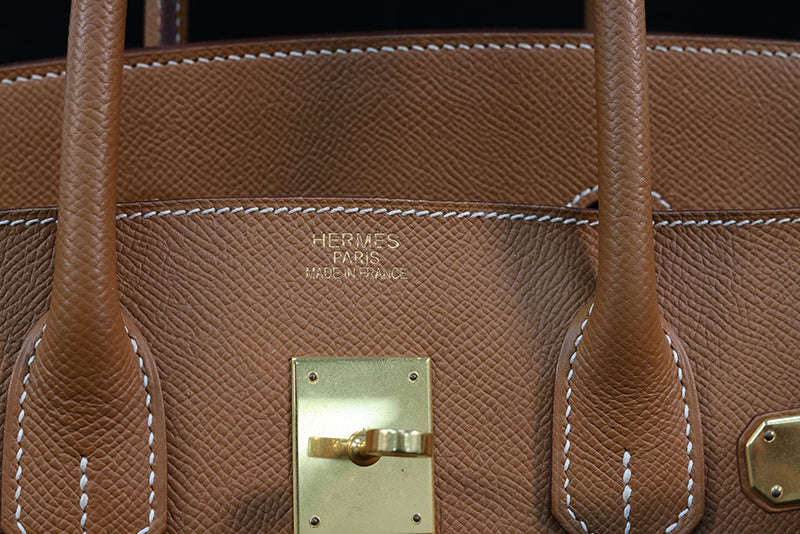 Hermes Birkin 35 handbag in Gold Epsom Leather with Gold Hardware