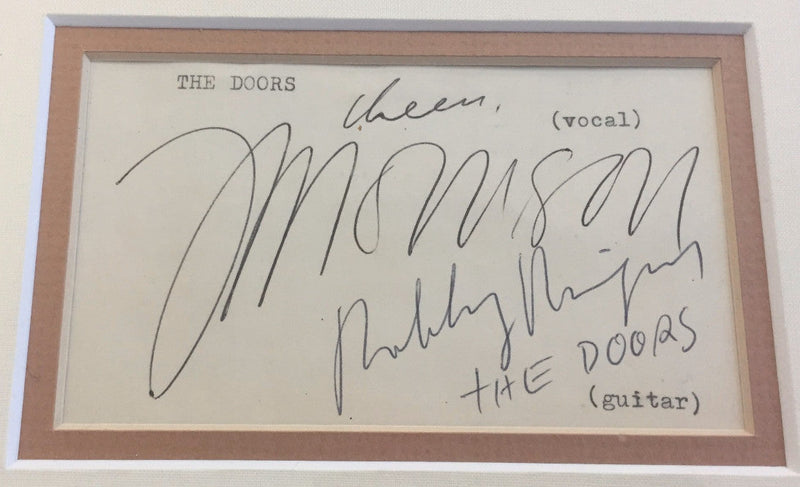 The Doors complete set of signatures