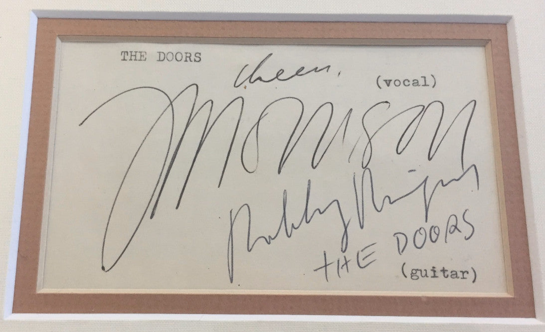 The Doors complete set of signatures