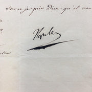 Napoleon Bonaparte signed letter 