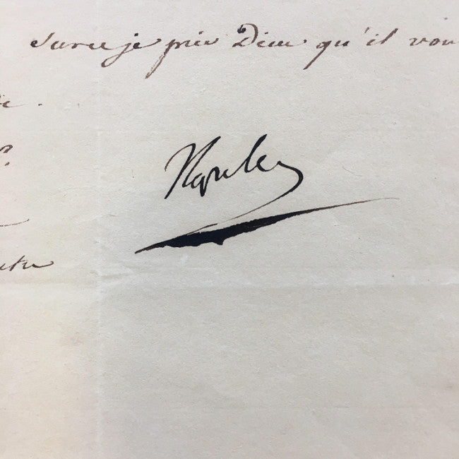 Napoleon Bonaparte signed letter 