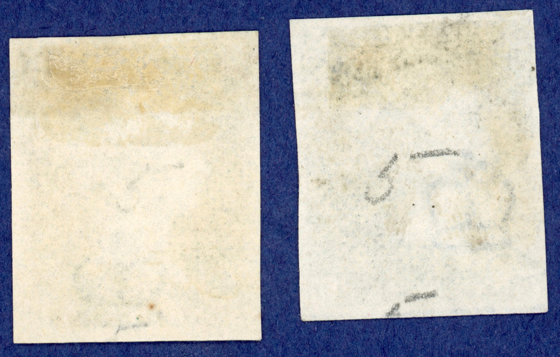 Great Britain 1840 1d black Plate 5, (First & Second registration sheet) imprimaturs, SG2