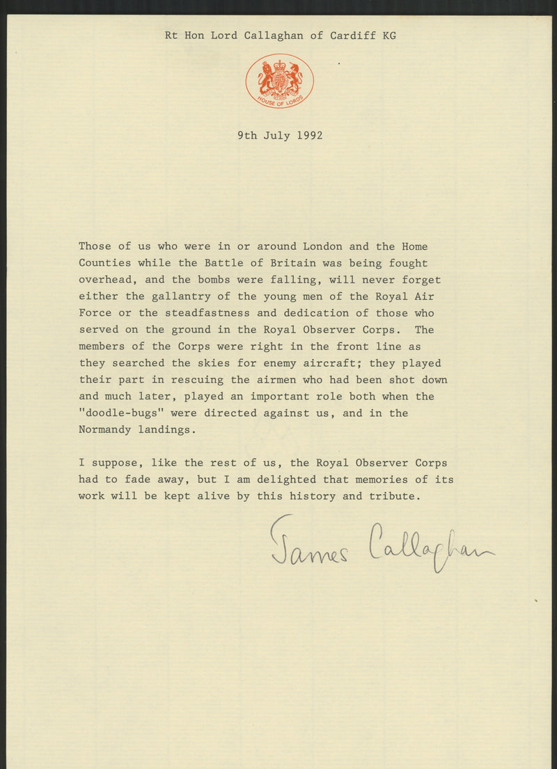 Margaret Thatcher and other politician signed letters
