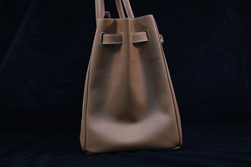 Hermes Birkin 35 handbag in Gold Epsom Leather with Gold Hardware