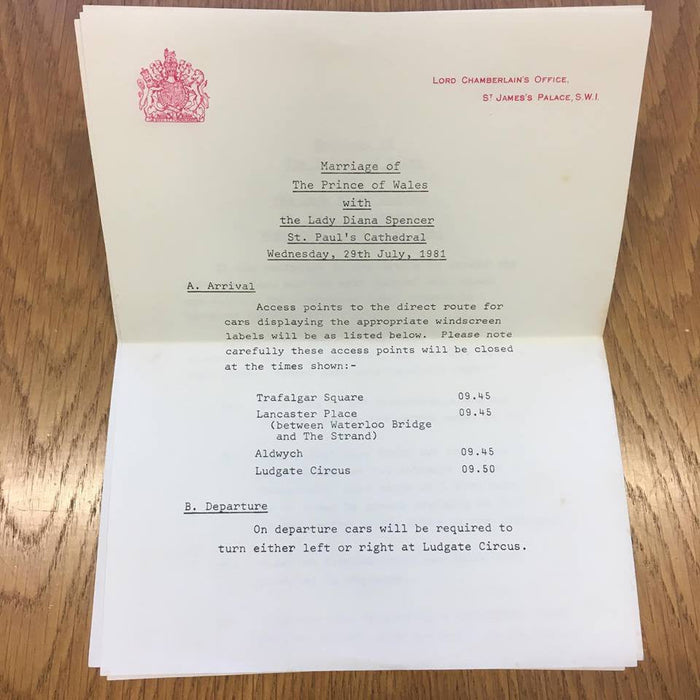 Charles Diana wedding collection