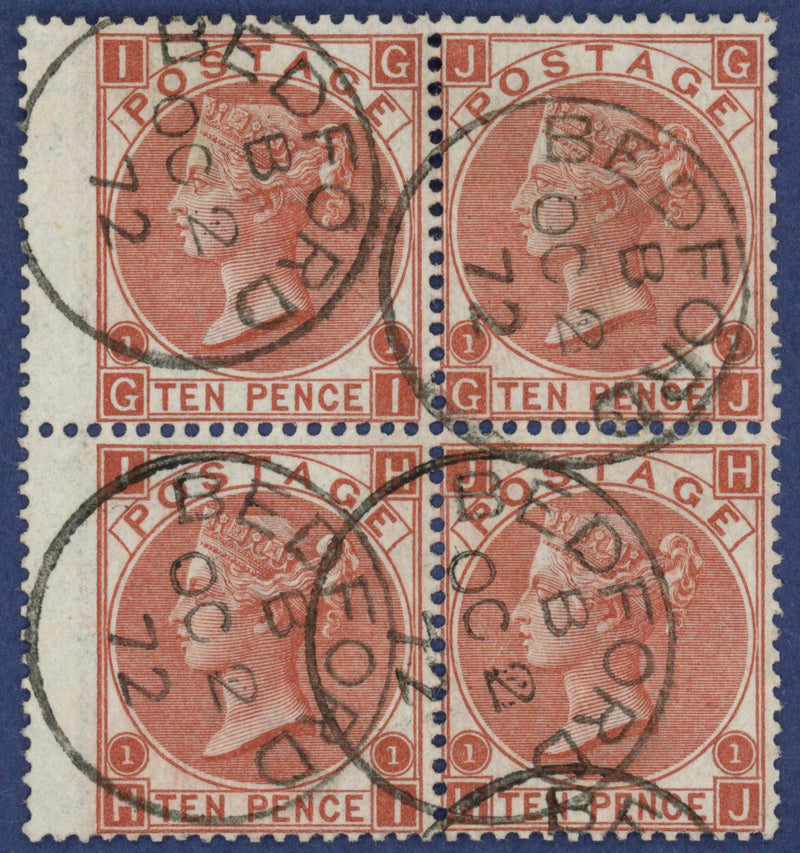 Great Britain 1867 10d pale red brown Plate 1, SG113