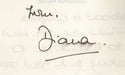 Princess Diana handwritten signed letter
