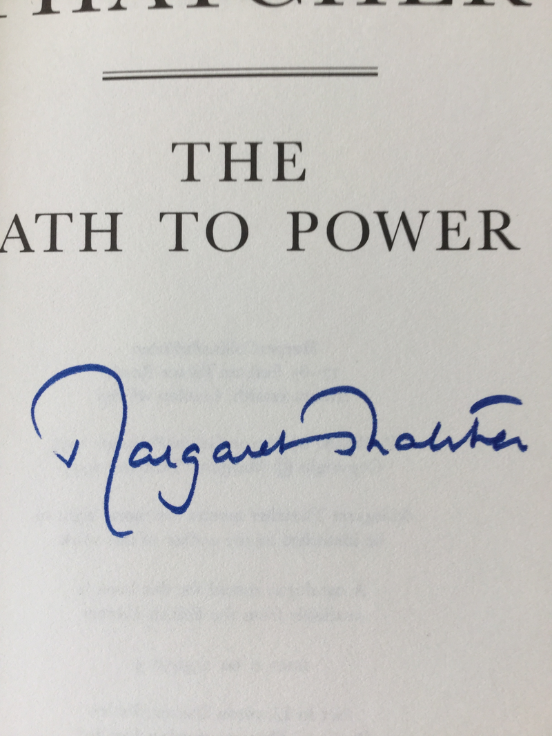 Margaret Thatcher autographed limited edition book