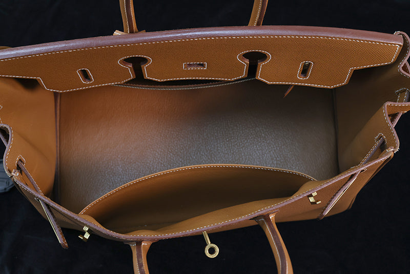 Hermes Birkin 35 handbag in Gold Epsom Leather with Gold Hardware