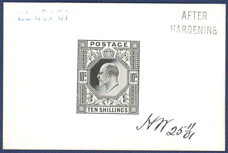Great Britain 1901 10s die proof, SG265var