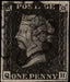Great Britain 1840 1d black, Plate 8, SG2