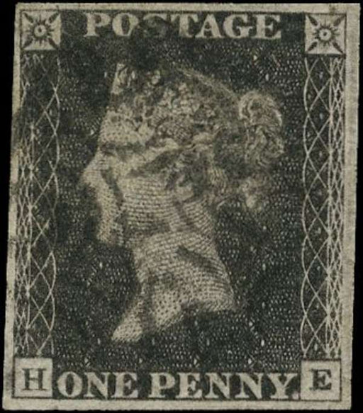 Great Britain 1840 1d black, Plate 11, SG2