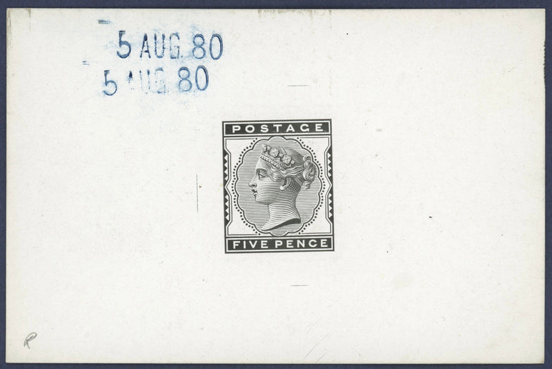 Great Britain 1880 5d Indigo die proof, SG169var