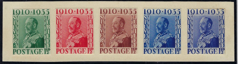 Great Britain 1935 1½d Silver Jubilee design essays. SG455var