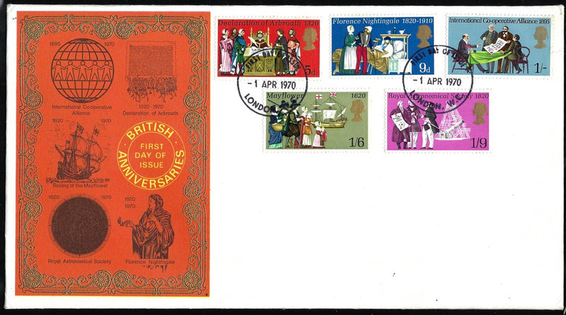 Great Britain 1970 5d-1s9d Anniversaries. SG823a