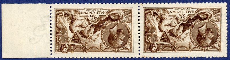 Great Britain 1915 2s6d very deep brown "Seahorses", SG405var