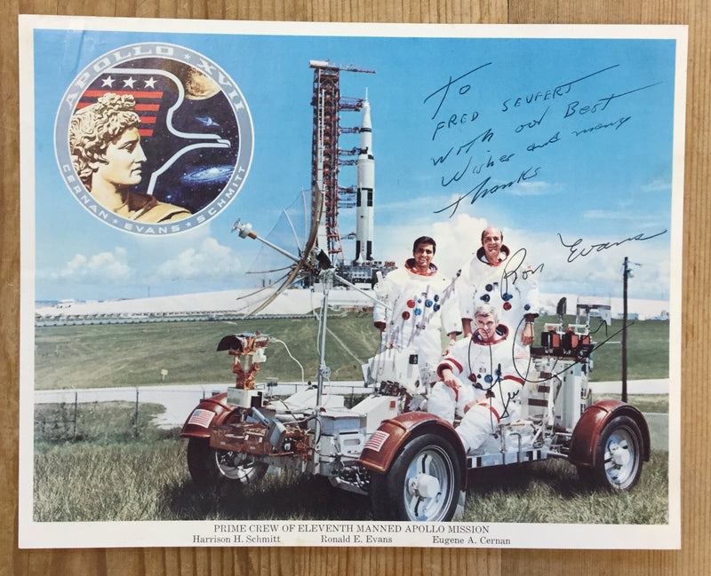 Apollo 17 crew signed photo