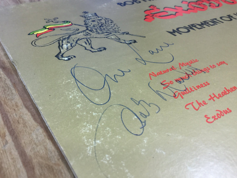 Bob Marley autographed Exodus album