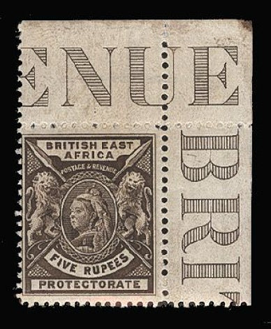 British East Africa 1896-1901 5r sepia SG79var