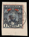 British East Africa 1897 'On Zanzibar' 2½ on 1a indigo and red SG87