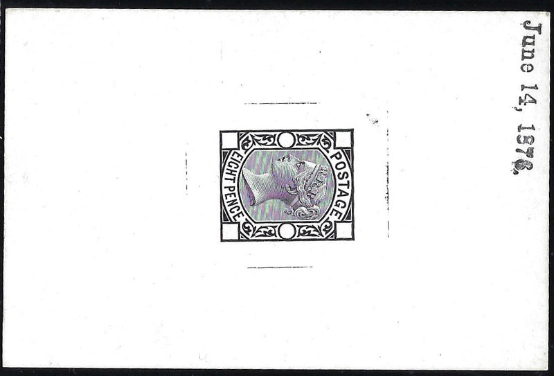 Great Britain 1876 8d Master die proof, SG156var