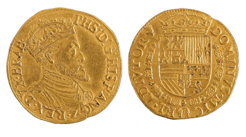 Spanish Netherlands Philip Il of Spain Gold Real d’Or c1560