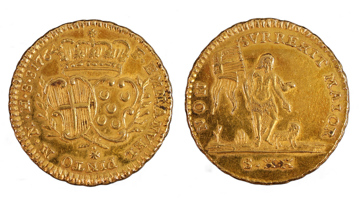 Malta Order of St John Gold 20 Scudi 1764 of Emmanuel Pinto