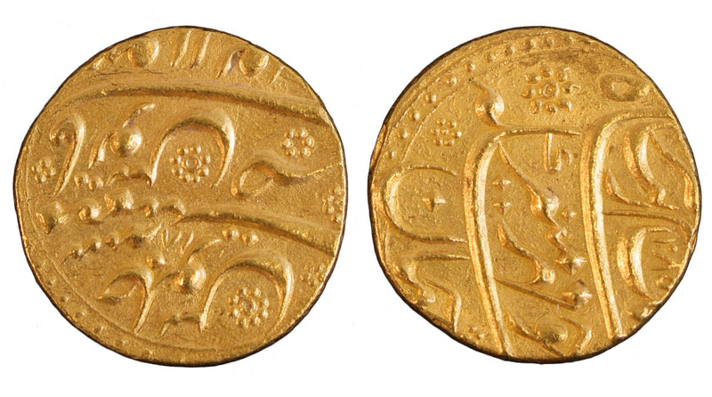 Mughal Empire Aurangzeb gold Mohur dated regnal year 18
