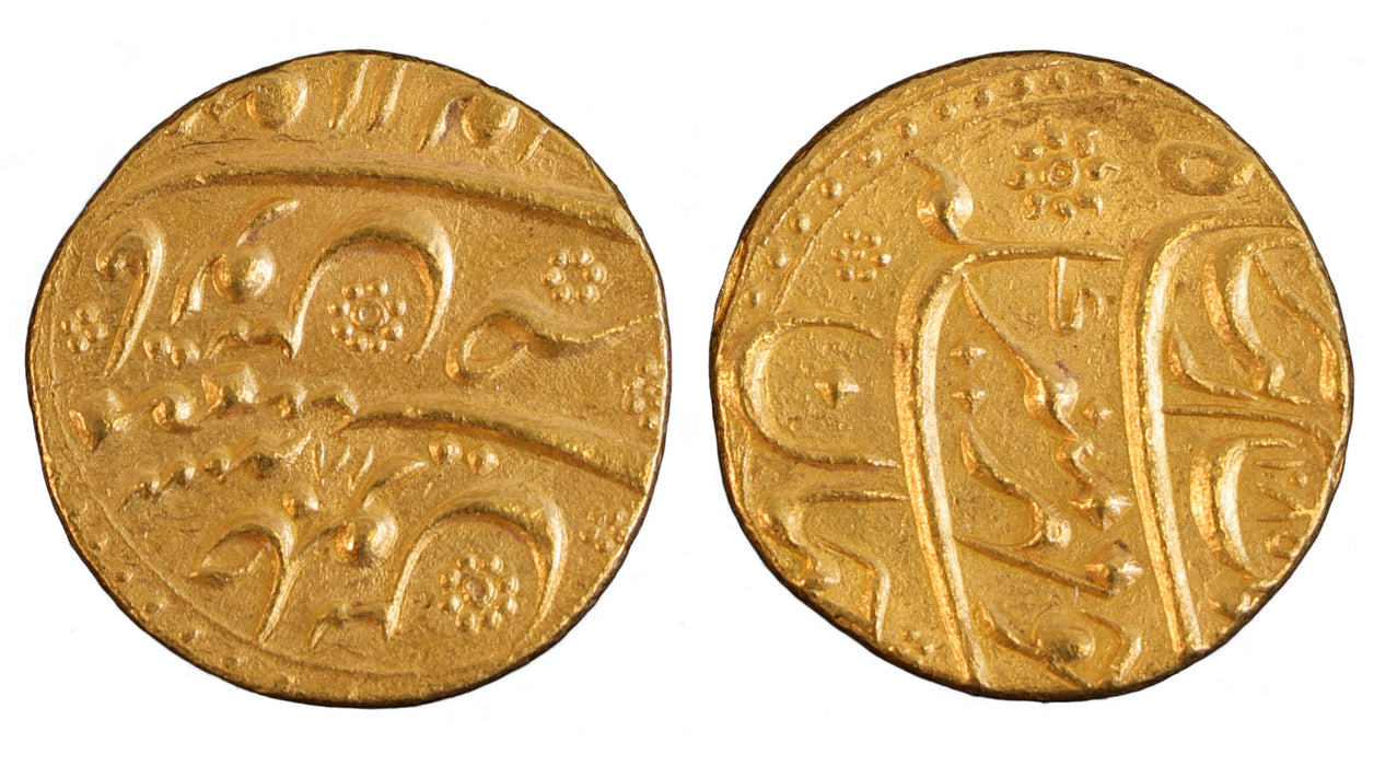 Mughal Empire Aurangzeb gold Mohur dated regnal year 18