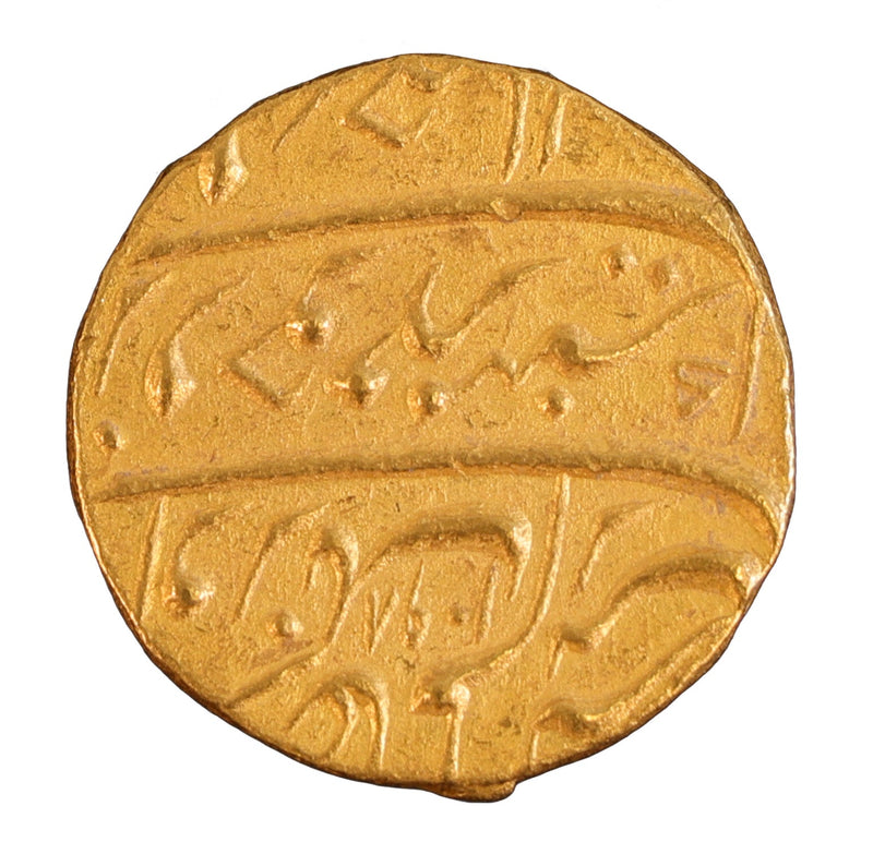 Mughal Empire, Aurangzeb Gold Mohur, Dar Shajahanabad, 1098h