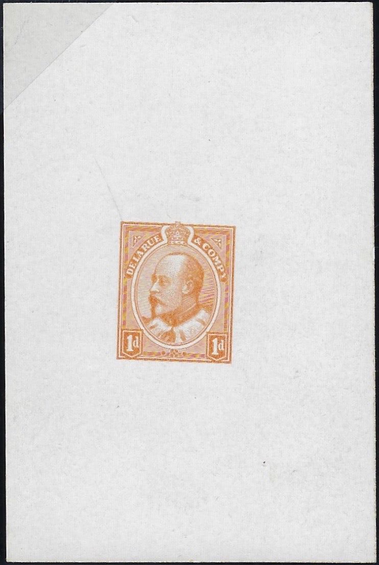 Great Britain 1903 1d Canada Head Essay Colour Trial (Die 2, large head)