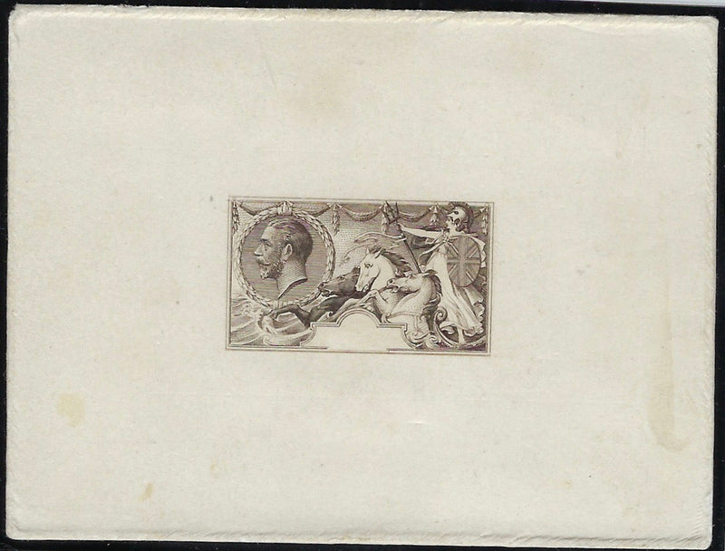 Great Britain 1912 'Seahorse' Master Die Proof (stage 2), SG399var