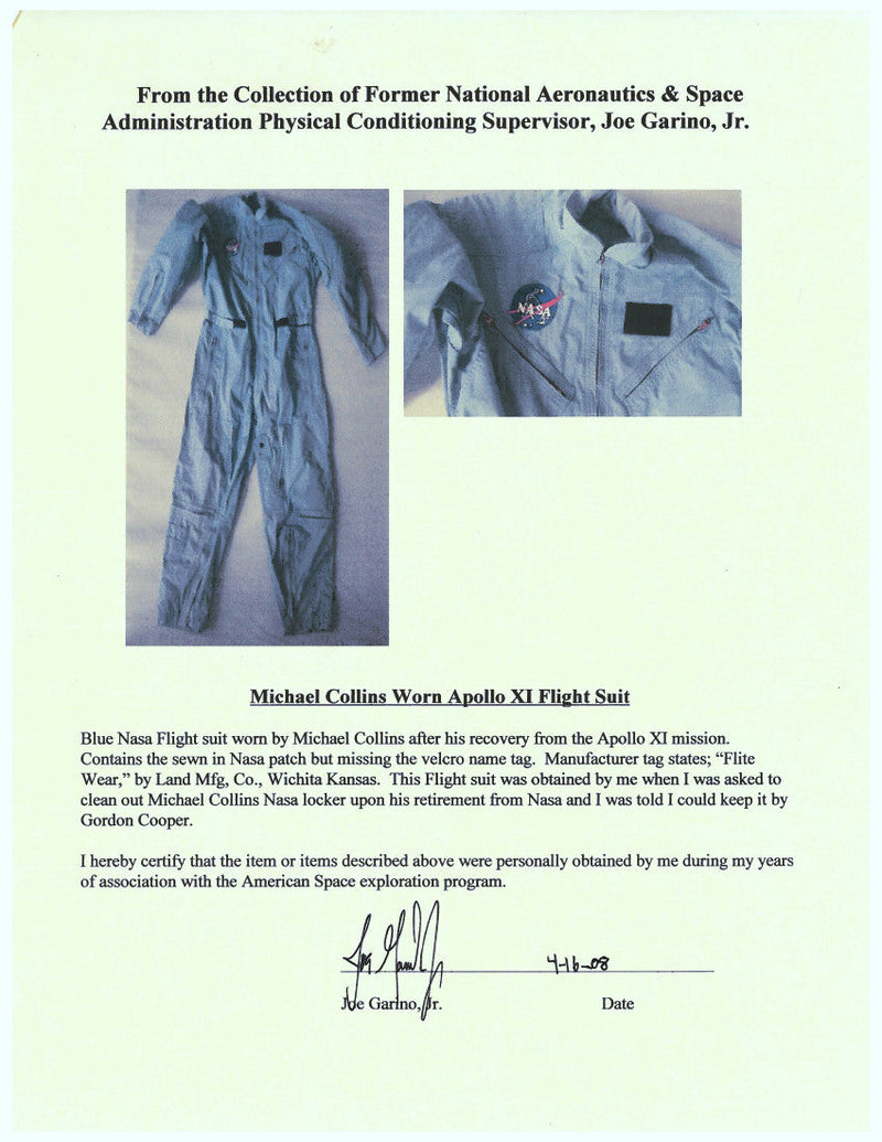 Michael Collins Apollo 11 NASA flight suit