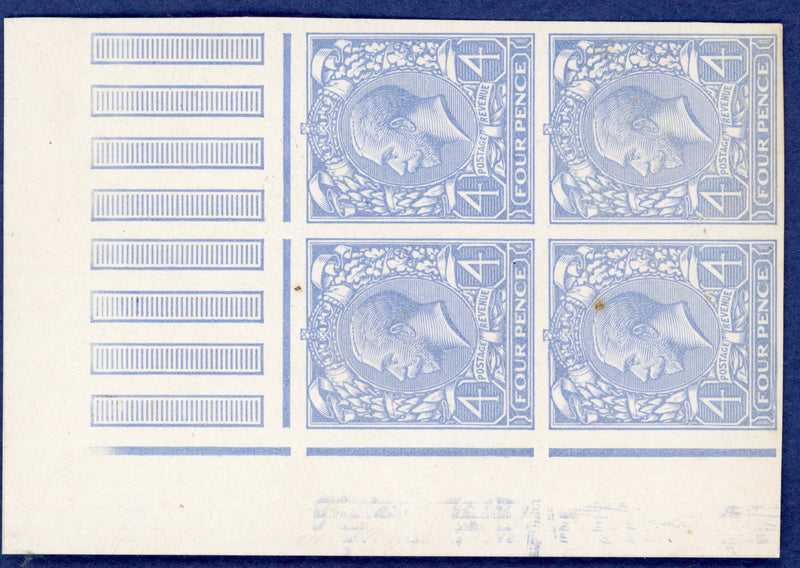 Great Britain 1913 4d proof, SG378var
