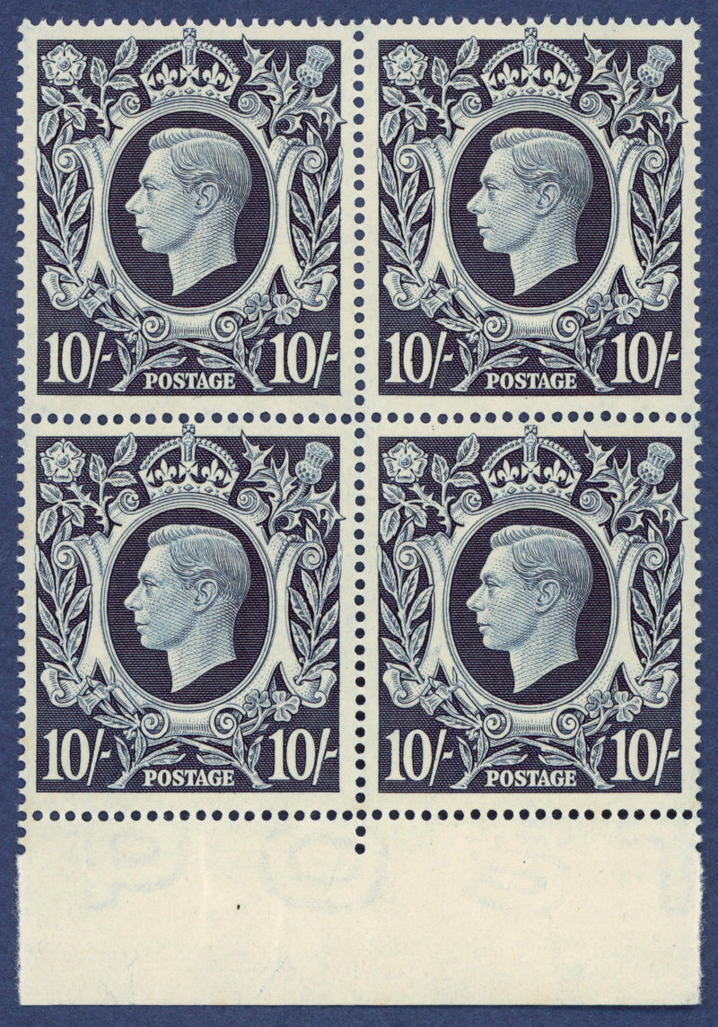 Great Britain 1939 10s. dark blue, SG478
