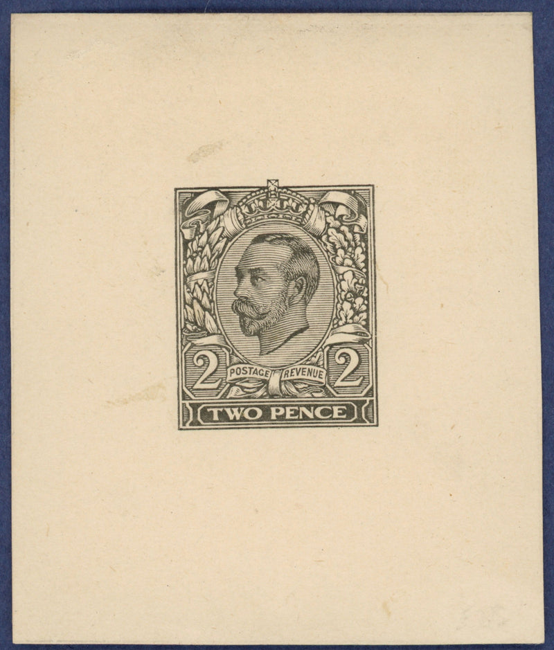 Great Britain 1911 2d Engravers Sketch Die for unissued value.