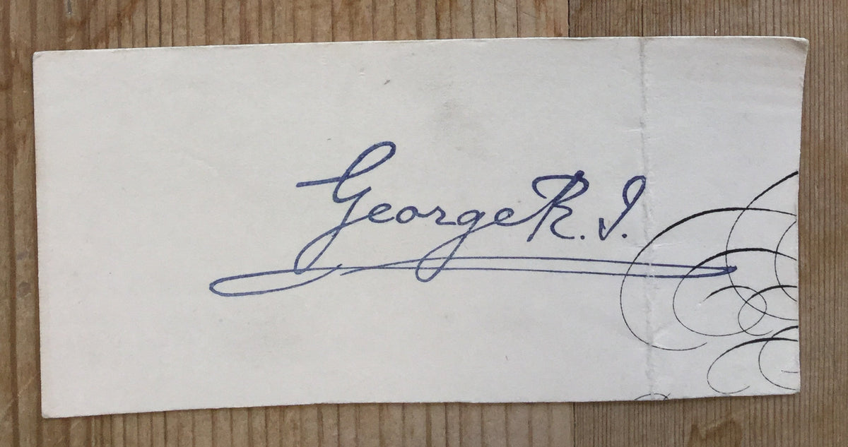 King George V signature — JustCollecting