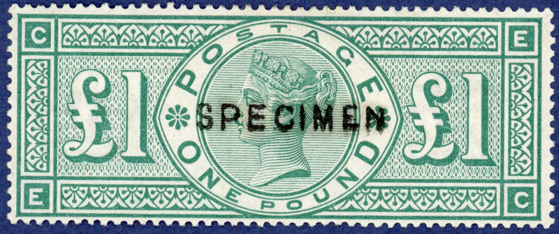 Great Britain 1891 £1 green, SG212var