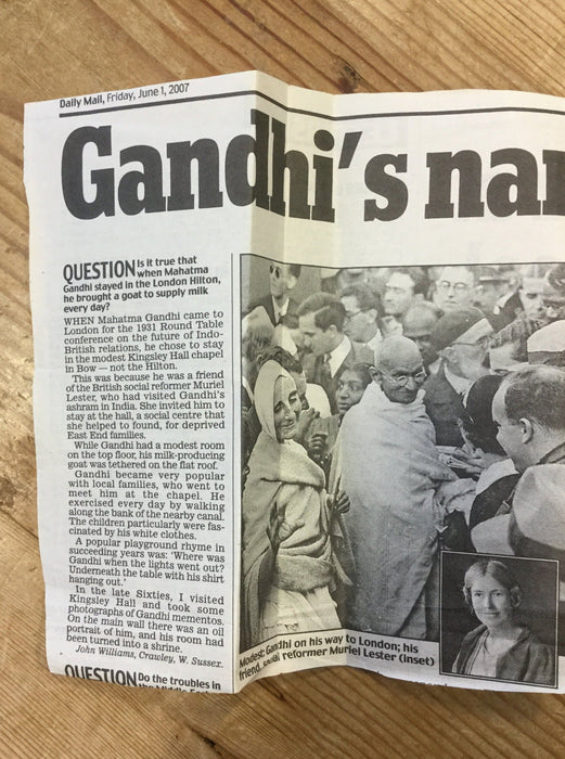 Mahatma Gandhi autograph