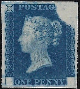 Great Britain 1840 1d Rainbow trial (State 3). SGDP20b