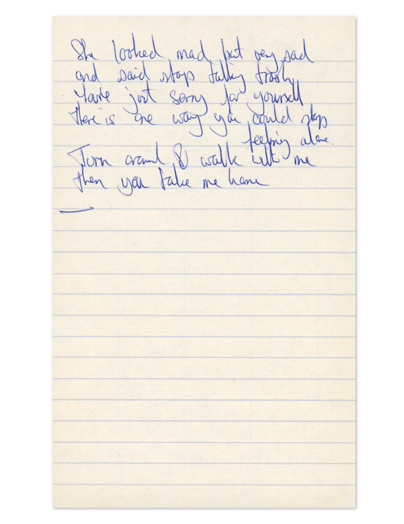 Mick Jagger handwritten Rolling Stones lyrics