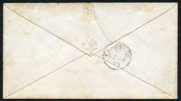Great Britain 1873 hand illustrated cover.