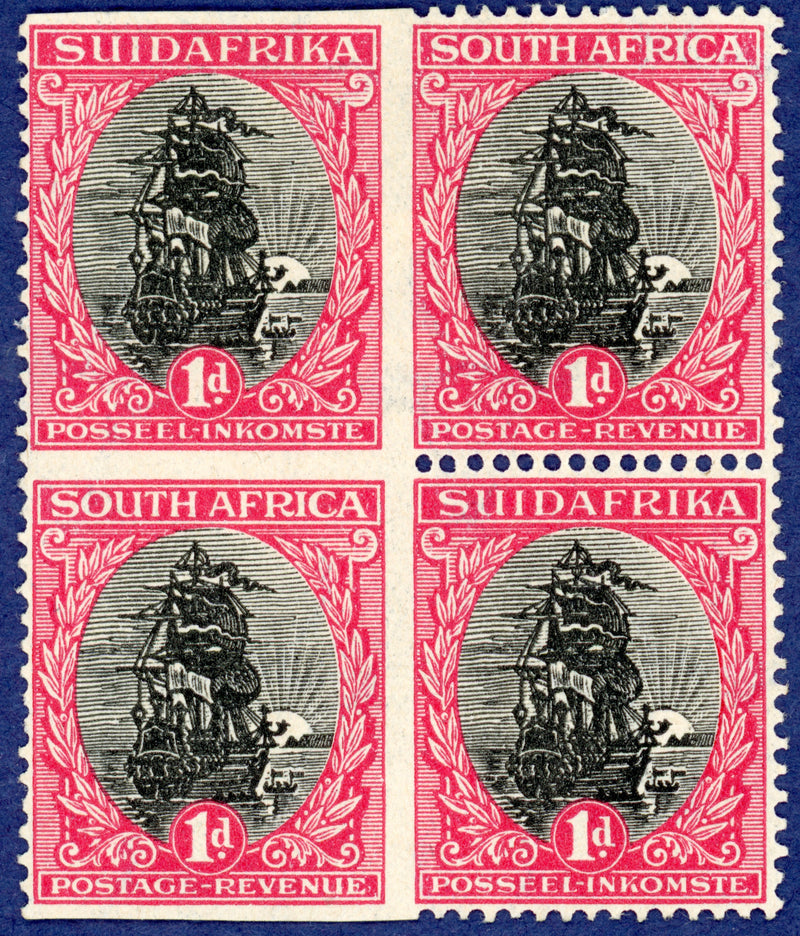 SOUTH AFRICA 1926-37 1d black and carmine error, SG31b