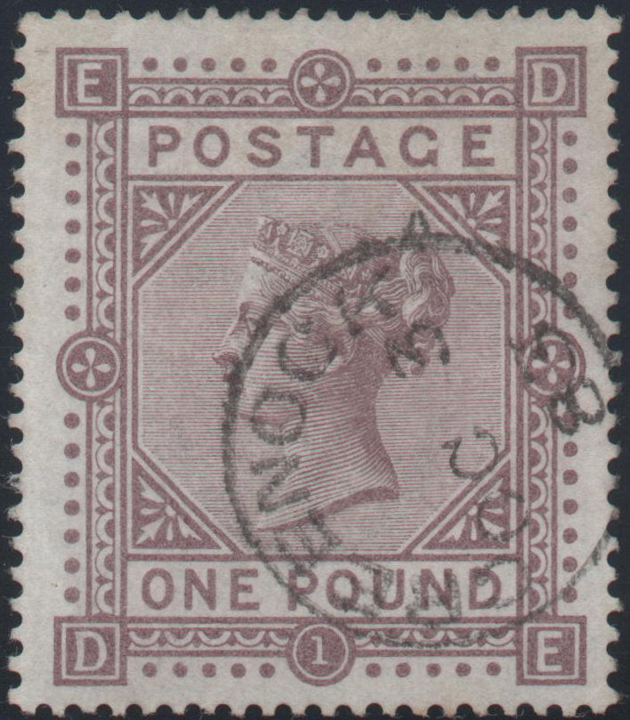 Great Britain 1882 £1 brown-lilac, Plate 1 (white paper), Used SG136
