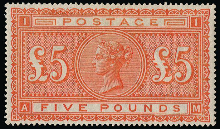 Great Britain 1882 £5 Orange Plate 1 SG137